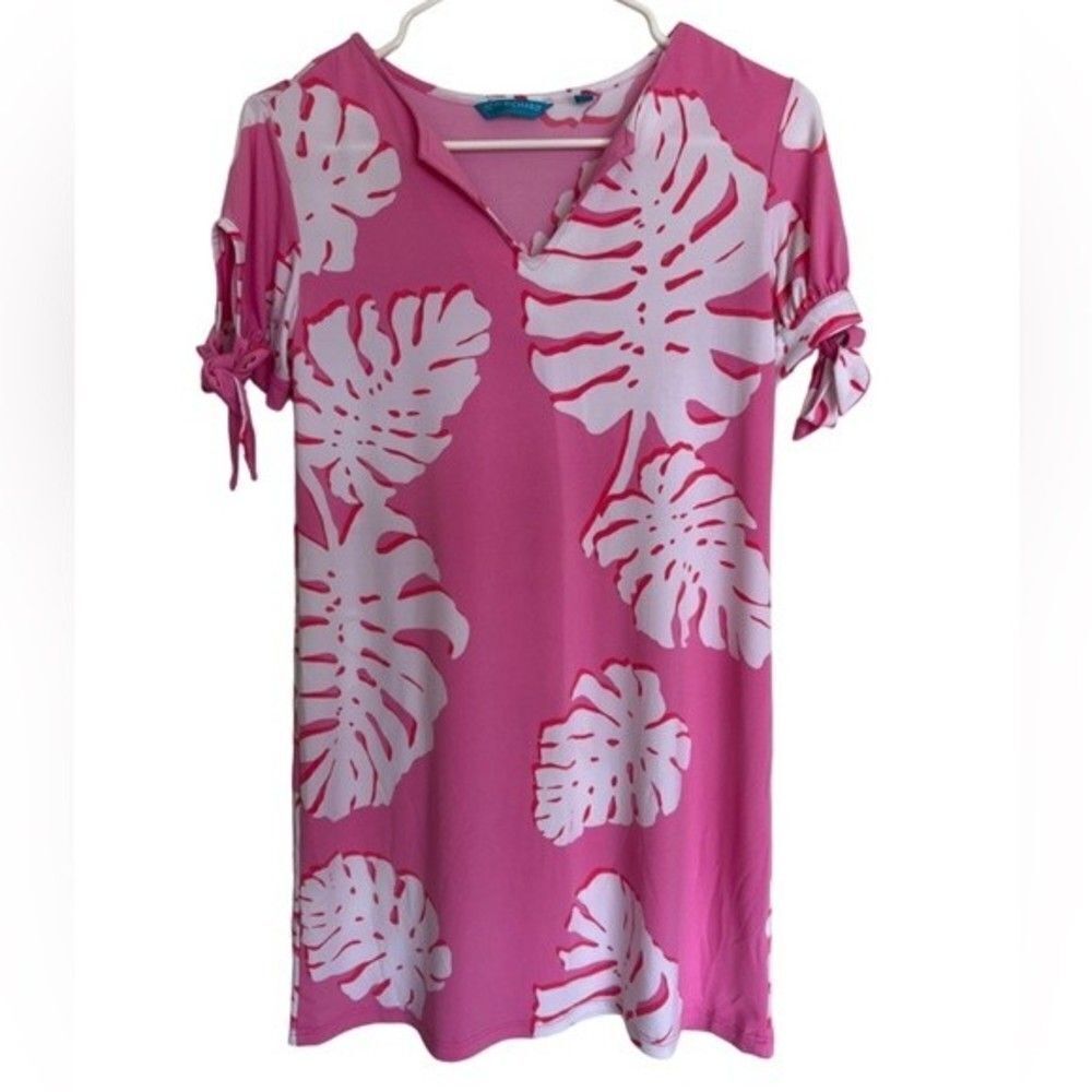 Tori Richard Women's Pink Bri Dress With Lovely Bow Detail Sz XS